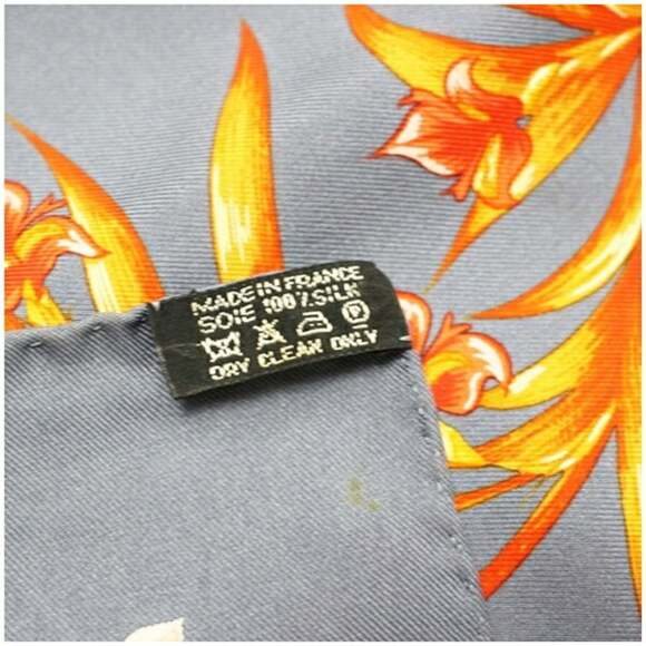 HERMES Blue Silk Scarf - Picture 11 of 11